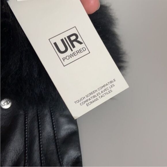 UGG Genuine Dyed Shearling Leather Trimmed Gloves NEW $130 - Picture 3 of 6